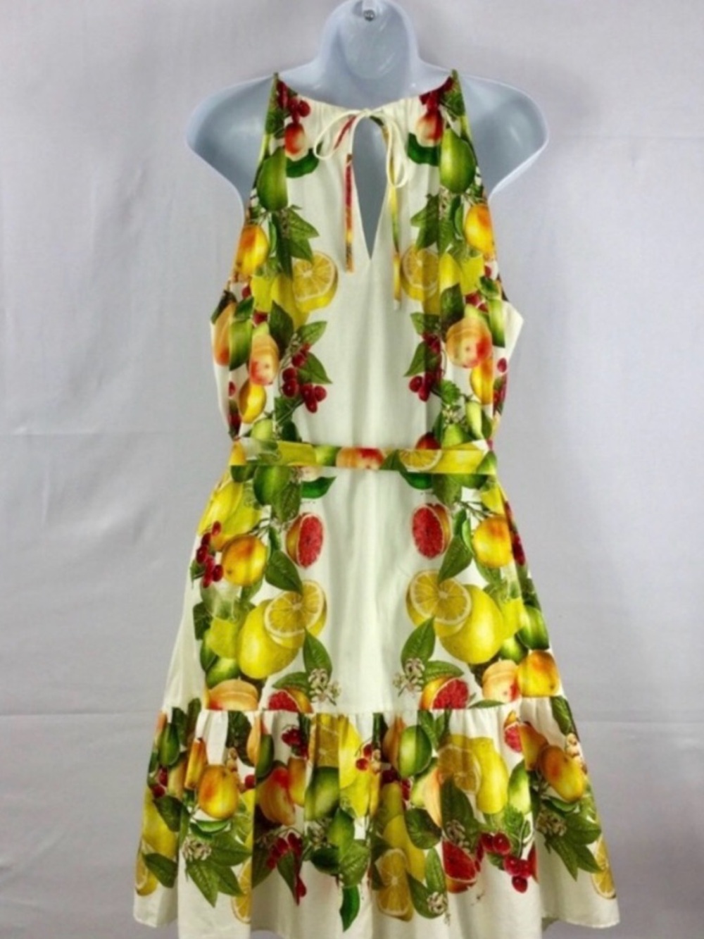 ANTONIO MELANI Antonio Melani Sloan Halter Citrus Print Dress β’ EUC β’ Size 12 - Picture 3 of 16